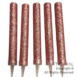 BENGALA CON GIBRE ROSA GOLD X 5